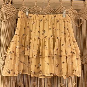 Tea washed colored Free People Skirt. High waisted. Canvas underlined